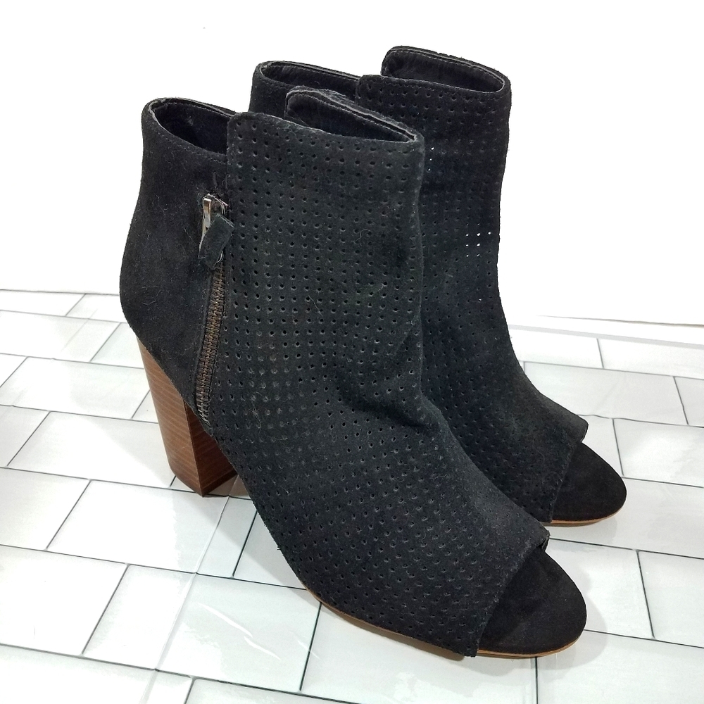 Jessica Simpson Black Open Toe Bootie 9.5 Nwot